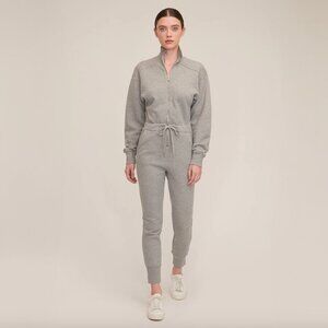 Marissa Webb Red Eye French Terry Zip Front Jumpsuit